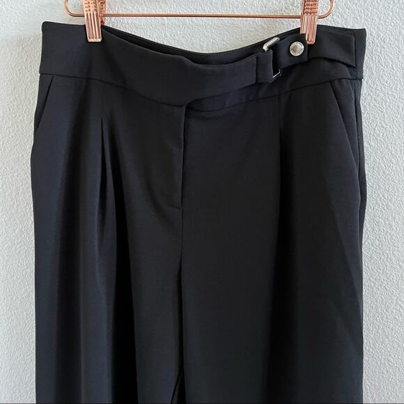Calvin Klein Wide Leg Crop Belted Pants Career Professional Work Office 10 - Picture 4 of 9